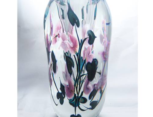 Lavender Bleeding Heart Cluster Vase