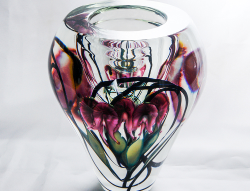 Purple Bleeding Heart Vase